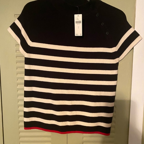 ANTHROPOLOGIE MAEVE MOCK NECK SWEATER TEE - Picture 2 of 3